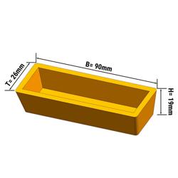 Plaques pour machine à tartelettes TMNP - Forme de tartelette : rectangulaire - 90 x 26 mm - pour 15 tartelettes