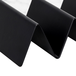 Soporte para tacos de acero inoxidable - negro con recubrimiento de polvo