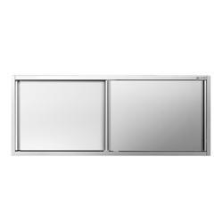 Armadio pensile in acciaio inox PREMIUM - 2000x400mm - con porte scorrevoli - 800mm di altezza