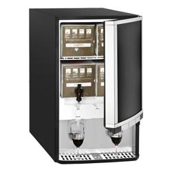 GASTRO-COOL | Vitrină frigorifică pentru băuturi - 480 mm - 65 litri - 1 ușă din sticlă batantă & panou promoțional - afișaj digital - temperatură 0/+18 °C - negru