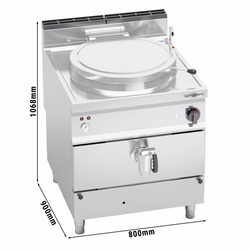 Marmita industrial a gás 100 litros (20,9 kW) - aquecimento indireto