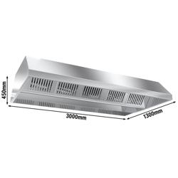 Eiland afzuigkap - plafondmodel - met motor - met externe regelaar - 3000mm - 3000x1300x450mm - 2800m³/u - met labyrintfilters & LED-verlichting