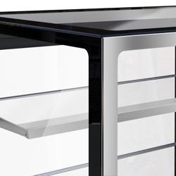 Koel- & Gebaksvitrine - 470 liter - 1200mm - dubbel glas - met 2 glazen plateaus