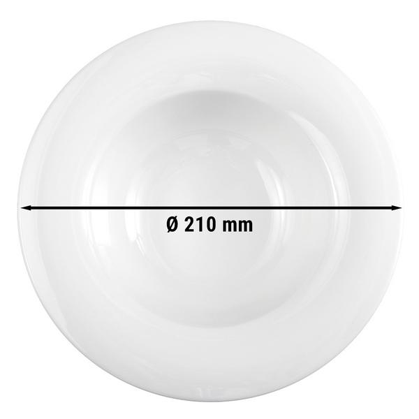 (6 pcs) SELTMANN WEIDEN | Gourmet plate – Savoy Series – round – Ø 210 mm – white porcelain