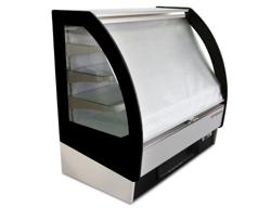 Murale Refrigerato Professionale - 1875mm - 548l - +4°/+8°C - con 3 ripiani - tenda notte - schienale chiuso - Nero/Bianco