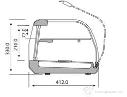 Vitrină frigorifică pentru tapas PREMIUM PLUS - 1972x412 mm - 8x GN 1/3 - cu sticlă intermediară