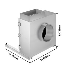 Airbox PRO - Ventilatore centrifugo cassonato - 2500m³/h - 230V monofase - con porta di ispezione apribile - per griglie a carbone