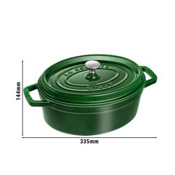 STAUB | LA COCOTTE - Cocotte- Ø 270mm - Żeliwo - Bazyliowa zieleń	