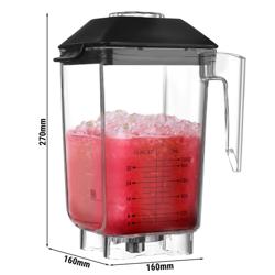 Barblenderbehållare - 2 l - polykarbonat, BPA-fri - med japanskt rostfritt stål-blad - passar till BMK2-1500N