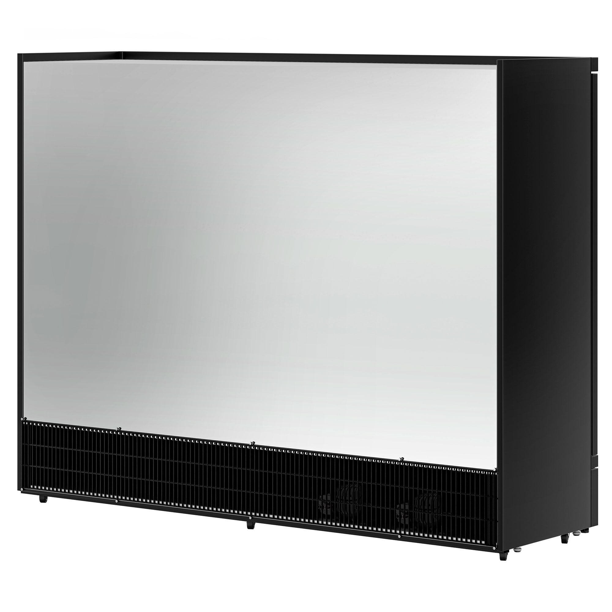 Väggkyl - 2520 mm - 1900 l - från +2 till +8 °C - med 4 dubbelglasade glasdörrar & 5 hyllor - svart