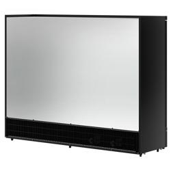 Přístěnný chladicí regál - 2 520 mm - 1 900 l - od +2 do +8 °C - s 4 skleněnými křídlovými dveřmi, s dvojitým zasklením & 5 policemi - černá matná