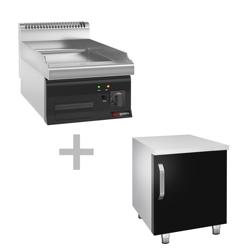 Elektrisk stekbord - slät (4 kW) inkl. underrede | grillplatta | bordsgrill | stekgryta | pannkakslagg | grill | hotell och restaurang