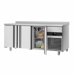 Commercial Counter Fridge PREMIUM - 1865x600mm - with 3 doors - capacity 385 litres - soft-closing system - digital thermostat