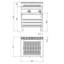 Grill électrique - 8,1 kW
