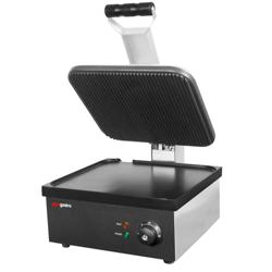 Grill kontaktowy - 2,2 kW - gładki & ryflowany - powierzchnia grilla: 350x330 mm	