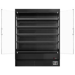 Witryna chłodnicza naścienna z drzwiami skrzydłowymi - 1585 mm - 693 l - z oświetleniem LED, 2 szklanymi drzwiami na zawiasach & 4 półkami	
