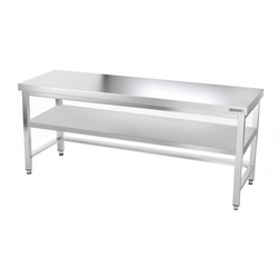 Masă de lucru PREMIUM 2,0 m - cu poliţă și întărituri