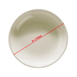 (12 db) TEOS | Teos - Mélytányér - porcelán - Ø 21 cm - krém