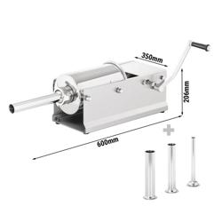 Recheador de salsichas manual - 3 litros - aço inoxidável - incl. 4 acessórios
