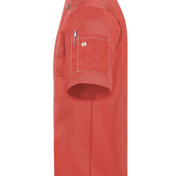 KARLOWSKY | Giacca da cuoco a maniche corte stile jeans - Rosso vintage - Taglia: 54