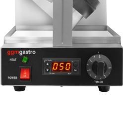 Waffeleisen - Einzeln - Digital - 1,3 kW - Form: Rund - mit 180° drehbarer Backfläche & Temperaturanzeige