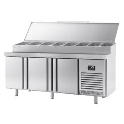 Saladette - 1960x700mm - 3-deurs - voor 1x GN 1/2 & 9x GN 1/3
