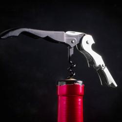 (6 stuks) Kelnersmes - Bar - Professioneel - Met foliesnijder - Lengte: 150mm - zwart