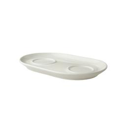 (6 stuks) LUX - Schotel voor suikerpot & melkkan Maastricht - Rechthoekig - 215x140mm - Ivoor