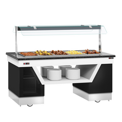 Буфетная Станция BELFAST - с Водяной  баней  (Bain-marie) -2000мм - для 5x GN 1/1