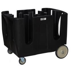 Cărucior distribuitor de farfurii - neutru - 1100x710x800 mm - cu roți & 6 plase despărțitoare reglabile - max. 180 - 400 farfurii - Ø 180-325 mm