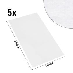 (5 pièces) Nappe damassée Tessin Atlas - 210 g/m² - 130 x 220 cm - Blanc