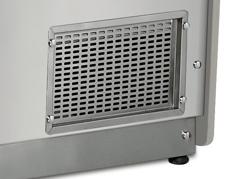Koeltoonbank Service Line - 1000x880mm - kleur bruin - met 2 legroosters - opstand - granieten werkblad