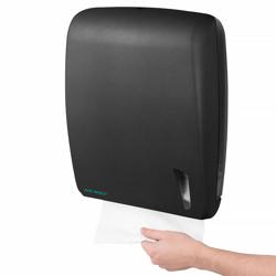 AIR-WOLF | Commercial Wall-Mounted Paper Towel Dispenser – Anthracite Grey - 750 Towels - C/Z-Fold - Lockable - 100% Recycled Plastic