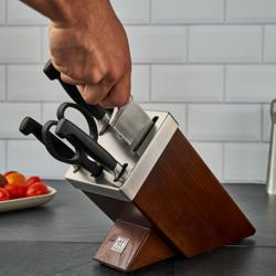 ZWILLING | VIER STERNE SharpBlock – Samoostrzący blok na noże – 7 elementów – brązowy    