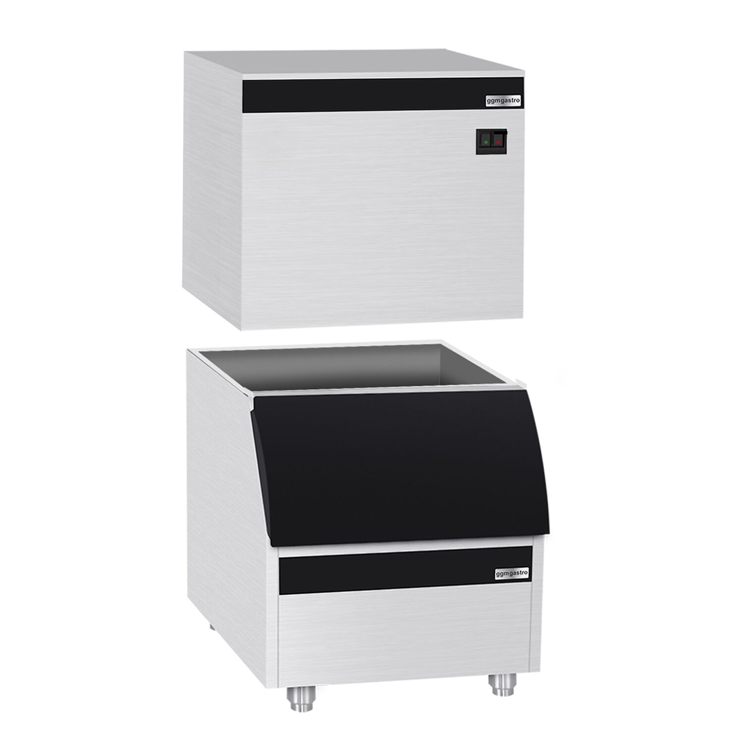Machine à glaçons - Cubes - 450 kg/24 h - y Bac à glaçons