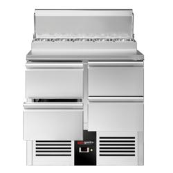 Zubereitungstisch Mini PREMIUM - 900mm - 4 Schubladen - für 5x GN 1/6