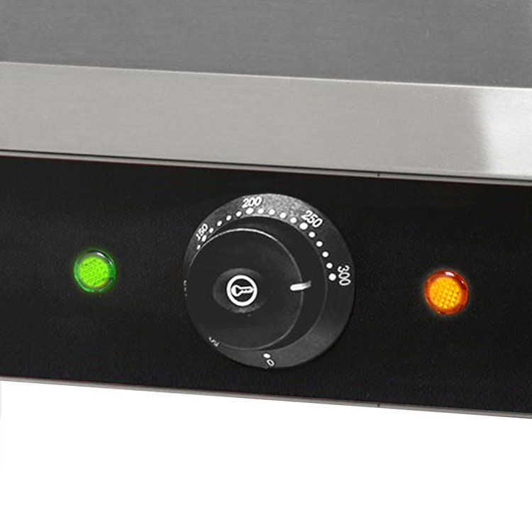 Presse à Panini / Gril de contact - 1,8kW - Plaques rainurées - Surface de cuisson : 235x225mm