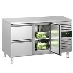 Koelwerkbank ECO - 1360x700mm - met 1 deur & 2 laden
