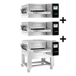 (3 pieces) Commercial Triple Conveyor Gas Pizza Oven – 180 pizzas/h - 500 mm belt - 13.9 kW