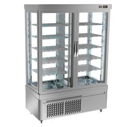 Panoramische vitrine - 935 liter - 1320mm - met 10 schappen - 2 deuren