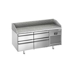 Pizzawerkbank PREMIUM PLUS - 1490x700mm - met granieten werkblad - met 4 laden
