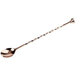 (6 pz) Cucchiaio da bar in acciaio inox - con manico attorcigliato - Lunghezza 270mm