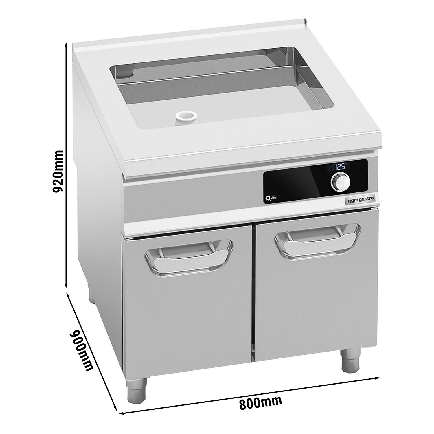 Braisière électrique multifonctions - 9,6kW - 24litres - 800mm - Bflex Digital