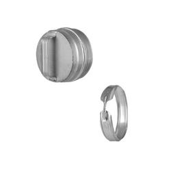 Lock - i rostfritt stål - med handtag - med klämring - Ø 450 mm