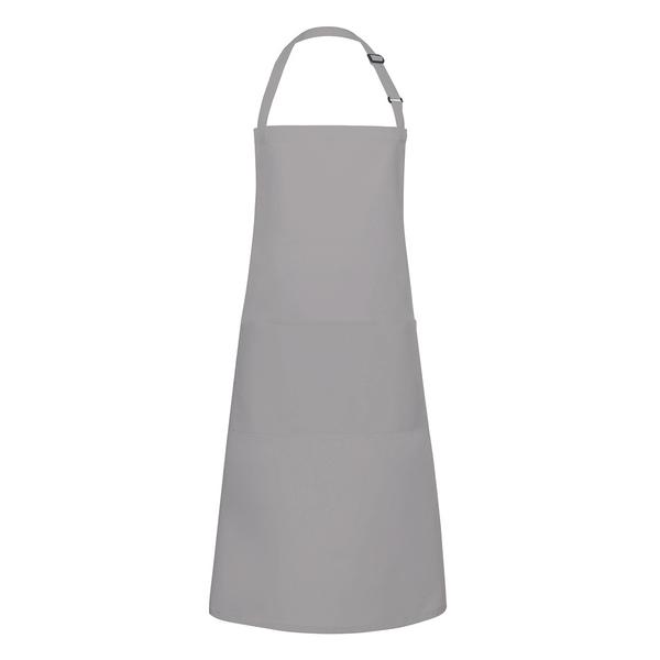 KARLOWSKY | Basic Chef Bib Apron with 2-Section Pocket – Basalt Grey - 75×90 cm - Poly-Cotton 65/35