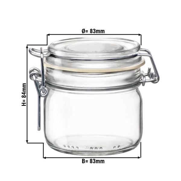 (6 pcs) Bocal hermétique Bormioli Rocco - DUBLIN - 200ml - fermeture à étrier