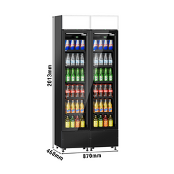 (2 db) Italhűtőszekrény - 290 literes - keret nélküli kivitel - reklámkijelzővel