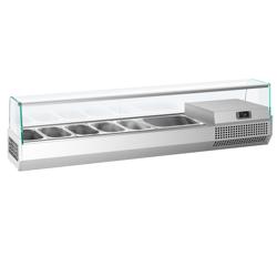 GN-kylmävitriini PREMIUM PLUS - 1733x353 mm - 7 GN 1/4-astiaa