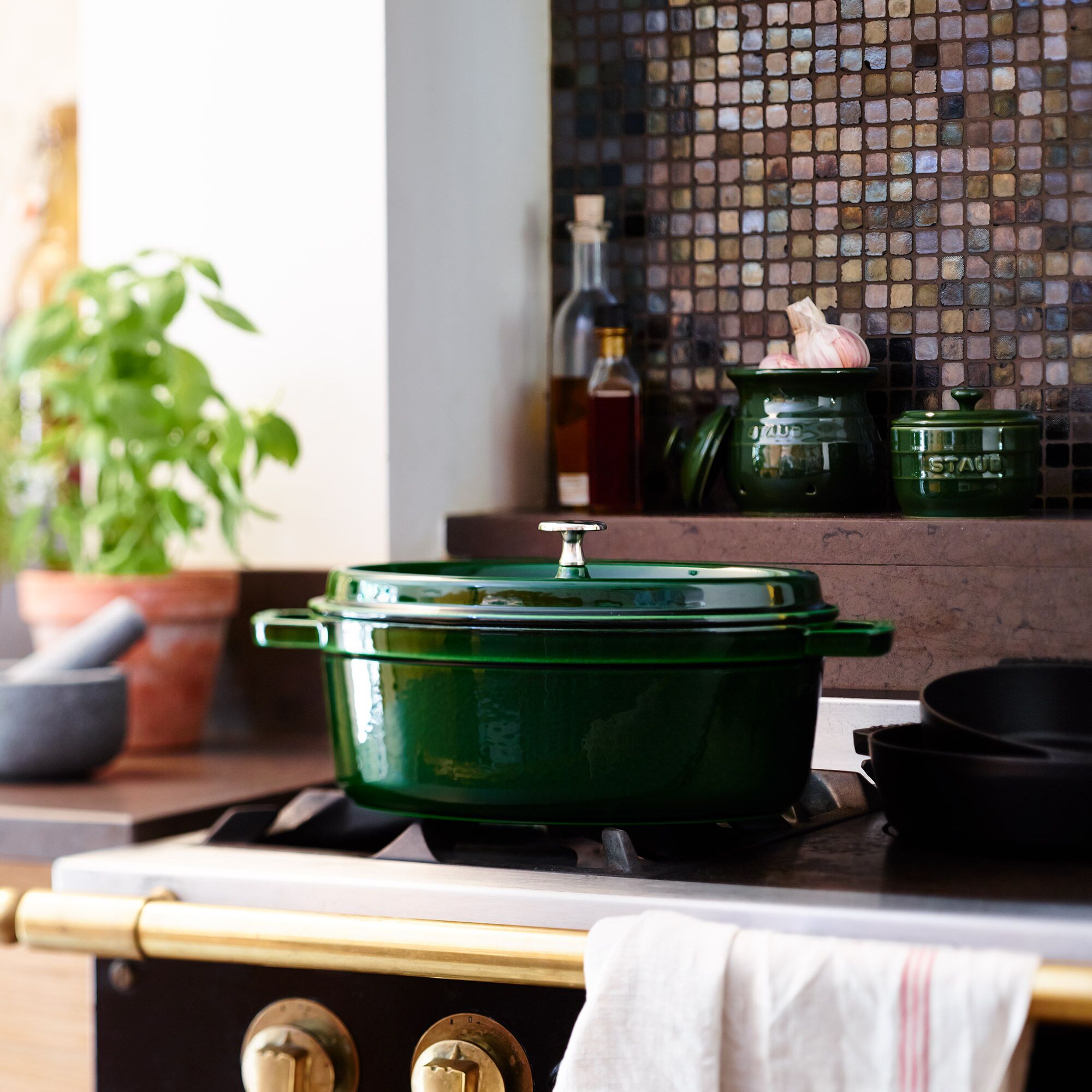 STAUB | LA COCOTTE - Cocotte - ovale - 290mm - Fonte - Vert Basilic
