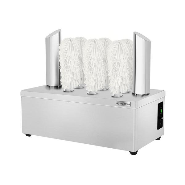 Polisseuse à verres professionnelle - 2,62kW - avec soufflerie d’air chaud & 8 rouleaux rotatifs